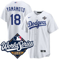 Yoshinobu Yamamoto Los Angeles Dodgers Home 2025 World Series Jersey - White