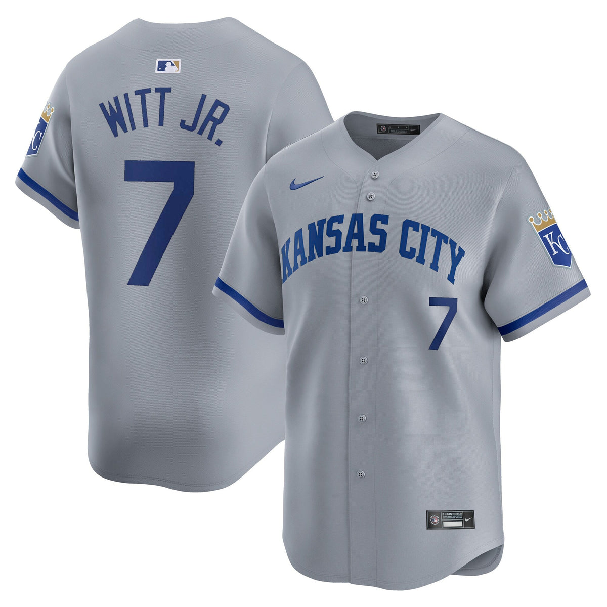 Bobby Witt Jr Kansas City Royals Road Jersey - Gray