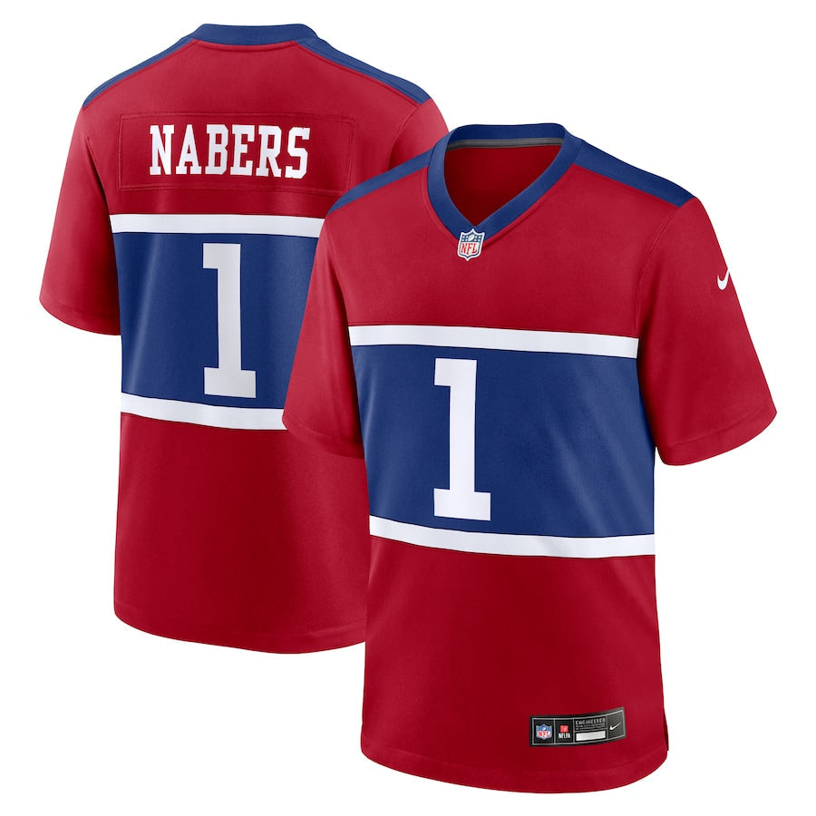 Malik Nabers New York Giants Alternate Jersey - Century Red
