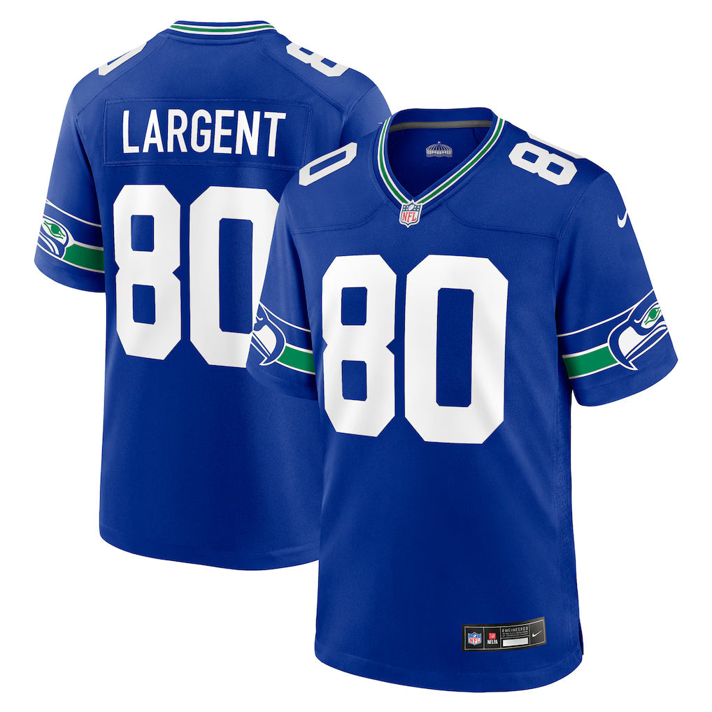 Steve Largent Seattle Seahawks Throwback Retired Player Jersey - Royal