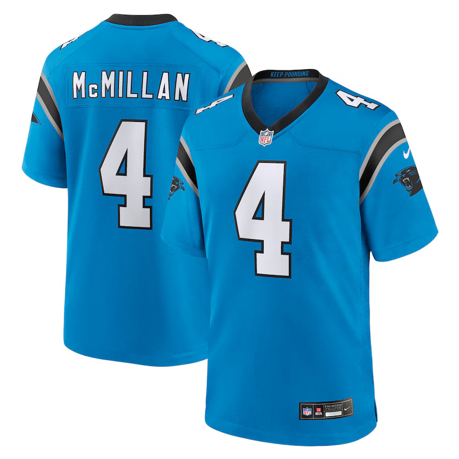 Tetairoa McMillan Carolina Panthers Alternate Jersey - Blue