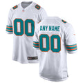Custom Miami Dolphins Alternate Jersey - White