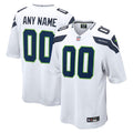 Custom Seattle Seahawks Jersey - White