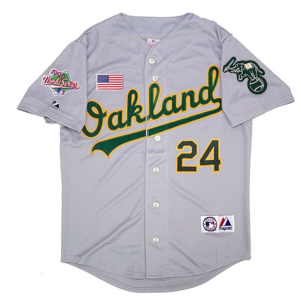 Rickey Henderson Oakland Athletics 1990 World Series Road Jersey - Grey