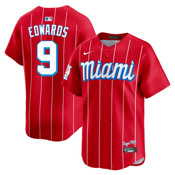 Xavier Edwards Miami Marlins City Connect Limited Jersey - Red